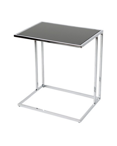 Furniture Contempo Marry Side Table, Black/Chrome