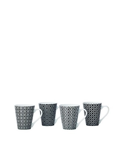 Torre & Tagus Set of 4 Deco Graphic Mugs