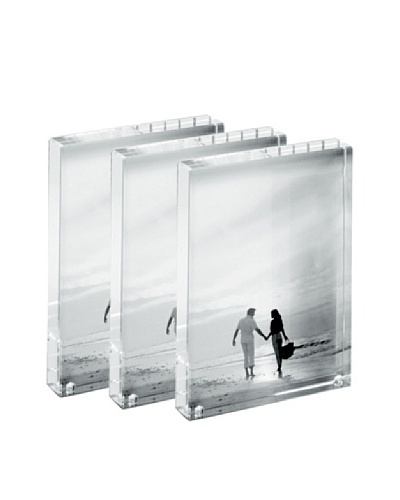 Torre & Tagus Set of 3 Block Frames, Clear, 5 x 7