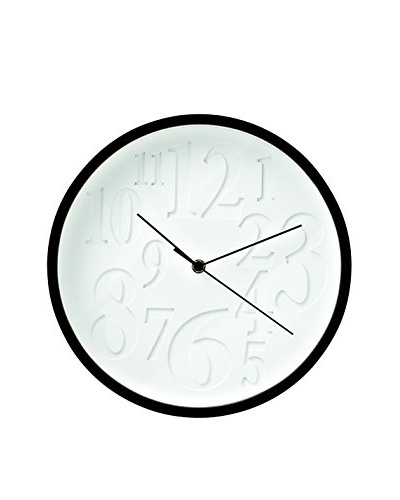 Torre & Tagus Embossed Number Round Wall Clock
