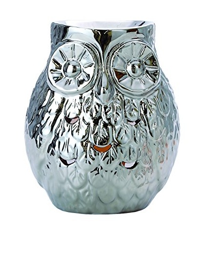 Torre & Tagus Owl Chrome Ceramic Oil Burner