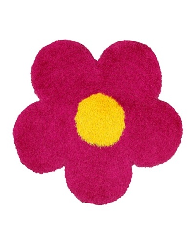 Trade-Am Senses Shag Flower Rug, Pink, 4'