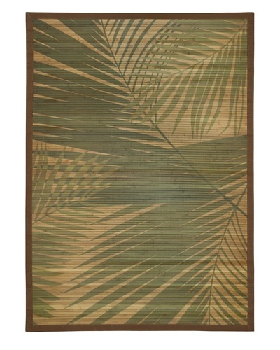 Trade-Am Printed Palm Tree Rug, Natural, 5' x 7'