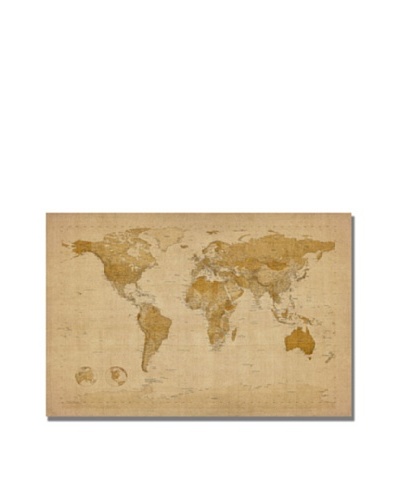 Trademark Art Michael Tompsett Antique World Map Canvas Art