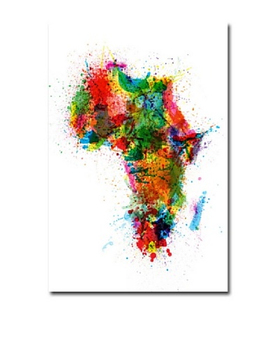 Michael Tompsett Trademark Art Africa Paint Splashes Canvas Art