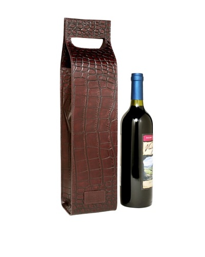 Trafalgar Crocodile-Embossed Wine Carrier