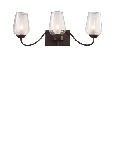 Trans Globe Lighting Eclectic Tempo Triple Sconce, Rubbed Oil Bronze
