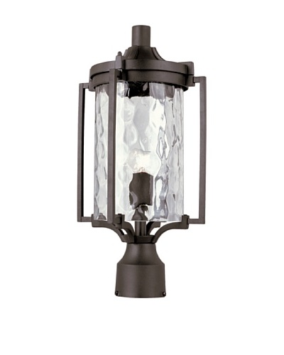 Trans Globe Lighting Coastal Sea Post Lantern, Black, 18