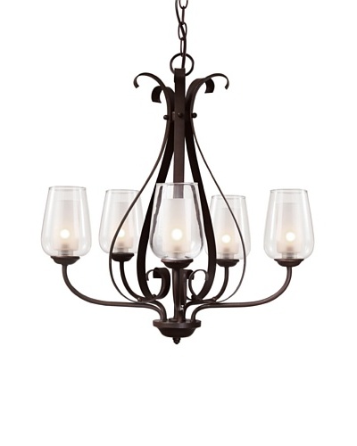 Trans Globe Lighting Eclectic Tempo 5-Light Chandelier, Rubbed Oil BronzeAs You See