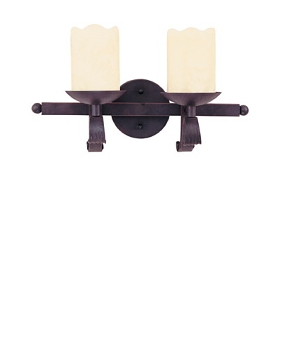 TransGlobe Candle Drip 2 Light Wall Sconce