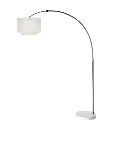 Trend Lighting Brella Arc Floor Lamp, Silver