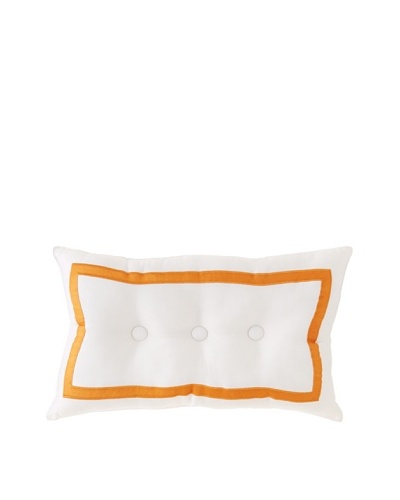 Trina Turk Geo Button-Border Pillow, White/Tropical, 12 x 20