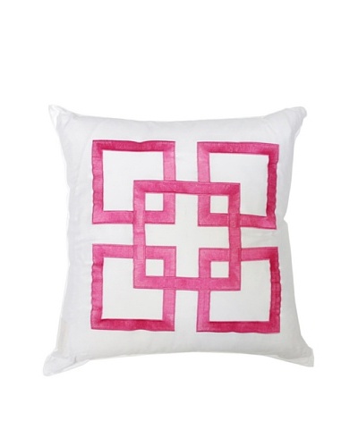 Trina Turk Tiger Leaf Pink Pillow, Pink, 18 x 18