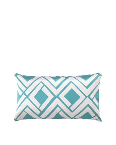 Trina Turk Avenida Maze Embroidered Pillow [Blue/White]