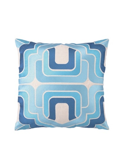 Trina Turk Ogee Embroidered Pillow [Blue]