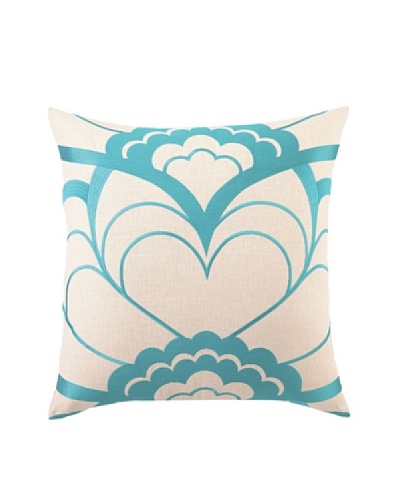 Trina Turk Deco Floral Embroidered Pillow