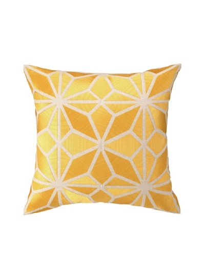 Trina Turk Mojave Embroidered Down Pillow, Yellow