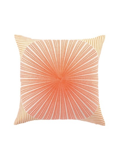 Trina Turk Mod Sunburst Embroidered Pillow, Orange/Red, 20 x 20