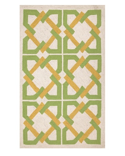 Trina Turk Rugs Geometric Tile Hook Rug [Yellow/Green]