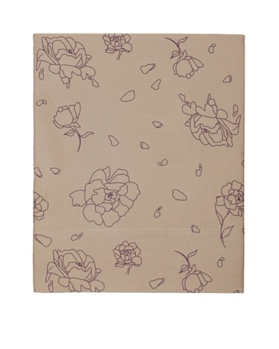 Twinkle Living Rose Flat Sheet [Walnut/Grape]