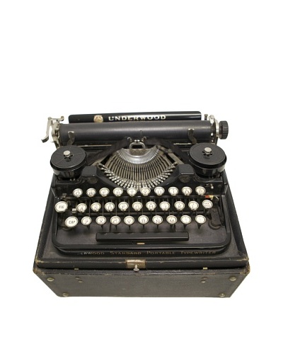 Underwood Vintage Typewriter, Black