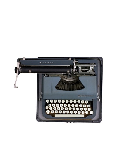 Underwood Vintage Typewriter, Blue/Cream