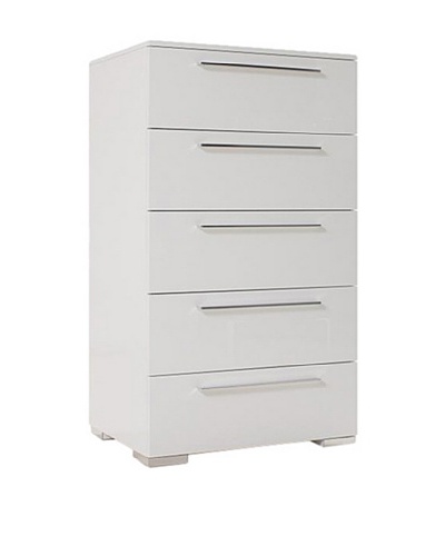 Urban Spaces Chico 2 High Chest, High Gloss White Lacquer