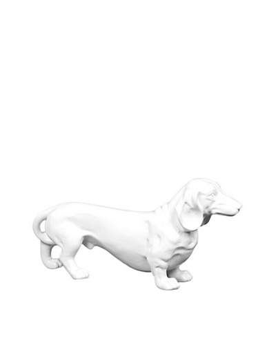 Ceramic Standing Dog, White