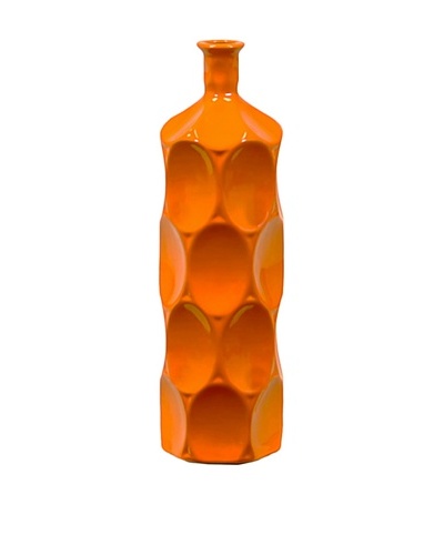 Small Ceramic Bottle, Orange