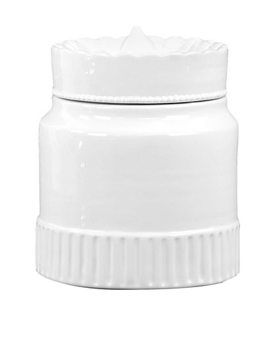 Small Ceramic Canister, White