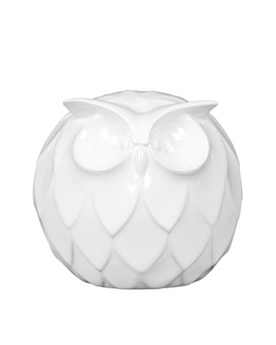 Large Ceramic Owl, White
