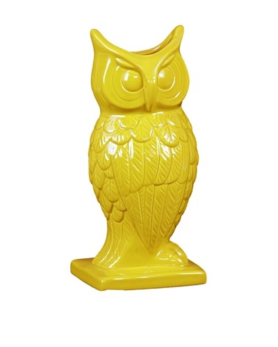 Large Ceramic Owl, Yellow