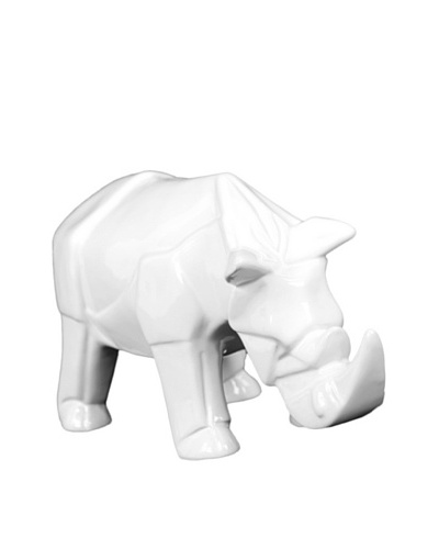 Ceramic Rhino, White