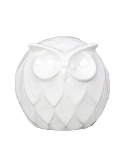 Small Ceramic Owl, White