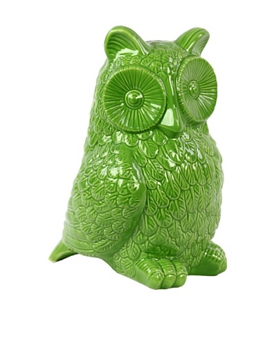 Ceramic Owl, Green