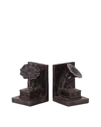 Urban Trends Collection Gramophone Bookends