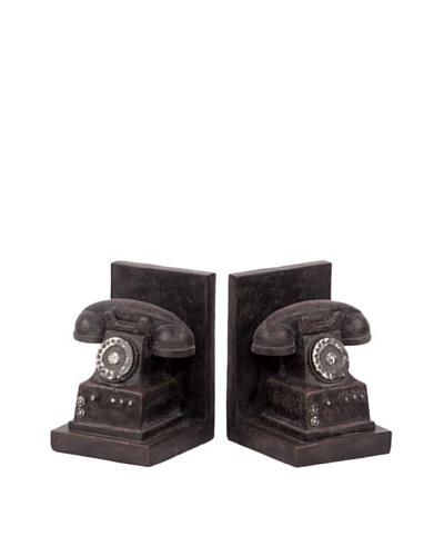 Urban Trends Collection Rotary Phone Bookends