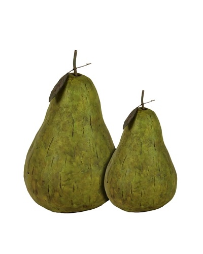 Urban Trends Collection Set of 2 Resin Pear Décor