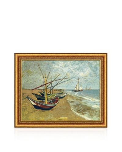 Vincent van Gogh Boats Saintes-Maries Framed Canvas