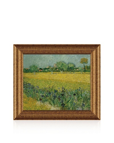 Vincent van Gogh Field with Flowers Near Arles, 1888 Framed Canvas