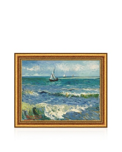 Vincent van Gogh The Sea at Les Saintes-Maries-De-La-Mer, 1888 Framed Canvas