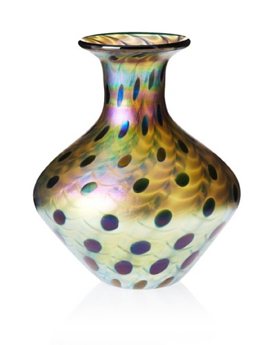 Lundberg Studios Cheetah Petite Saucer Vase