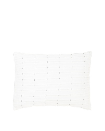 Vera Wang Dusk Pleated Decorative Pillow, White/Lavender, 12 x 16