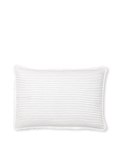 Vera Wang Crinkle Plaid Decorative Pillow, White, 15 x 22