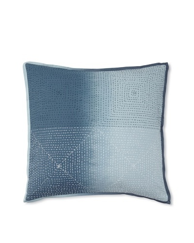 Vera Wang Shibori Decorative Pillow, Blue, 18 x 18