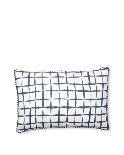Vera Wang Shibori Decorative Pillow, Blue, 15 x 22