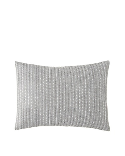 Vera Wang Charcoal Flower Embroidered Pillow, Charcoal Grey