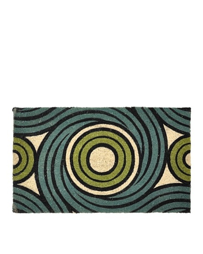 Verde Collection Vortex Teal/Green Doormat