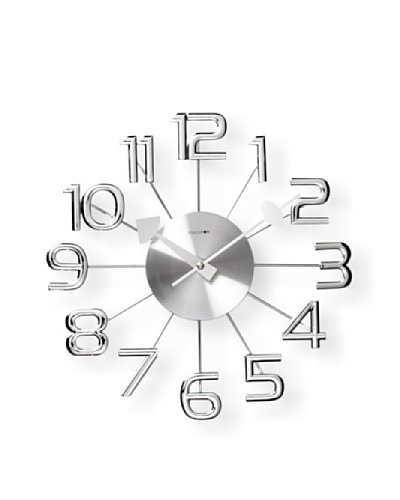 Verichron Clocks Ultra-Modern Numeral Wall Clock [Silver]
