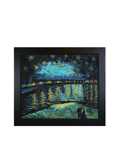 Vincent Van Gogh Starry Night Over The Rhones Framed Oil Painting